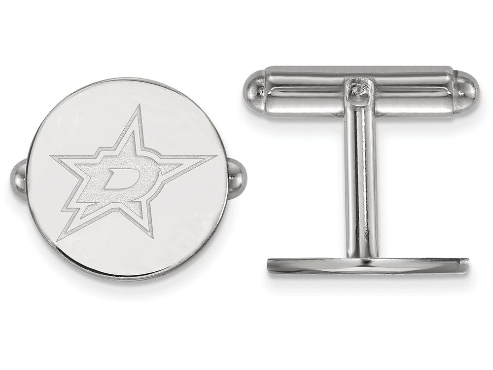LogoArt Sterling Silver Dallas Stars Cuff Links