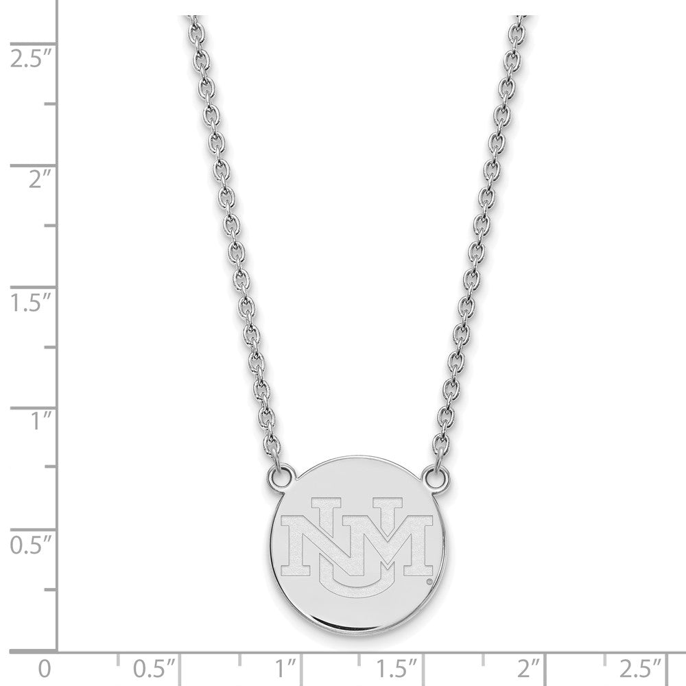 LogoArt Sterling Silver University Of New Mexico Large Pendant Necklace