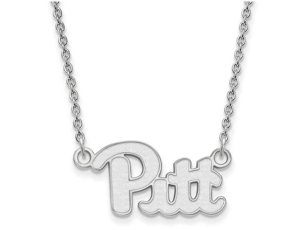 LogoArt Sterling Silver University Of Pittsburgh Small Pendant Necklace