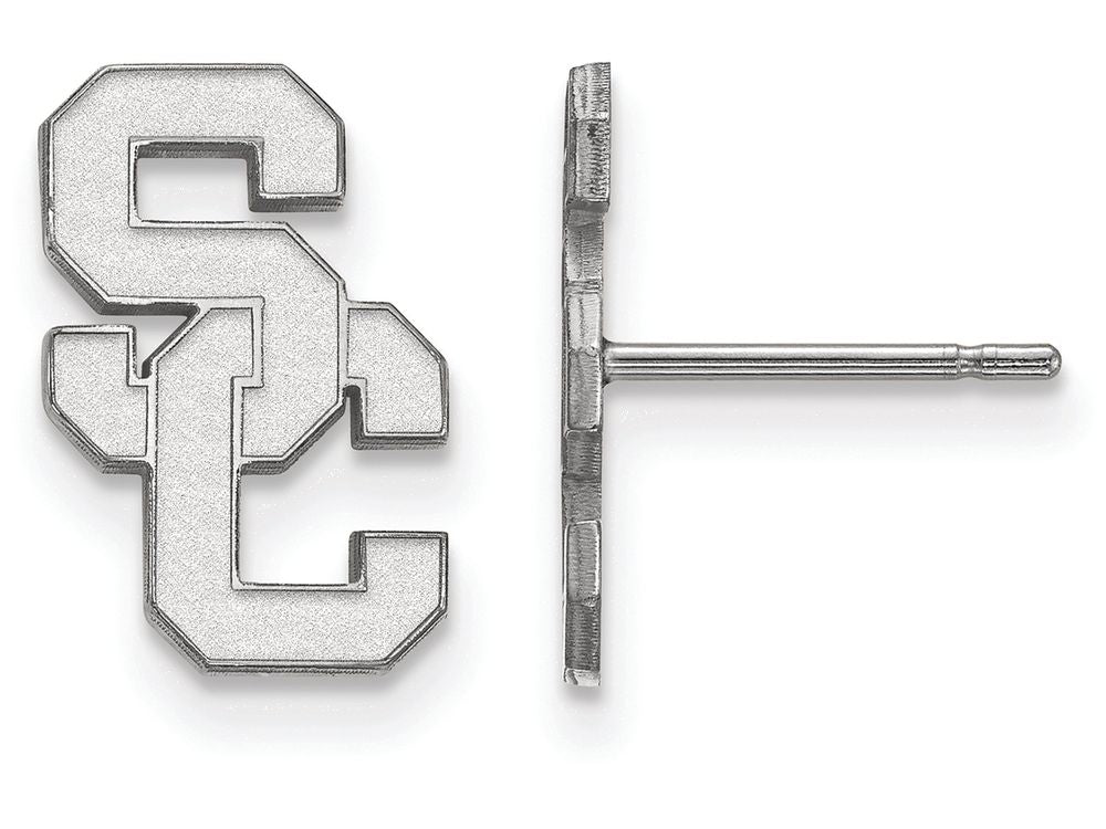 Logoart 925 Sterling Silver University Of Southern California Small Post Earrings