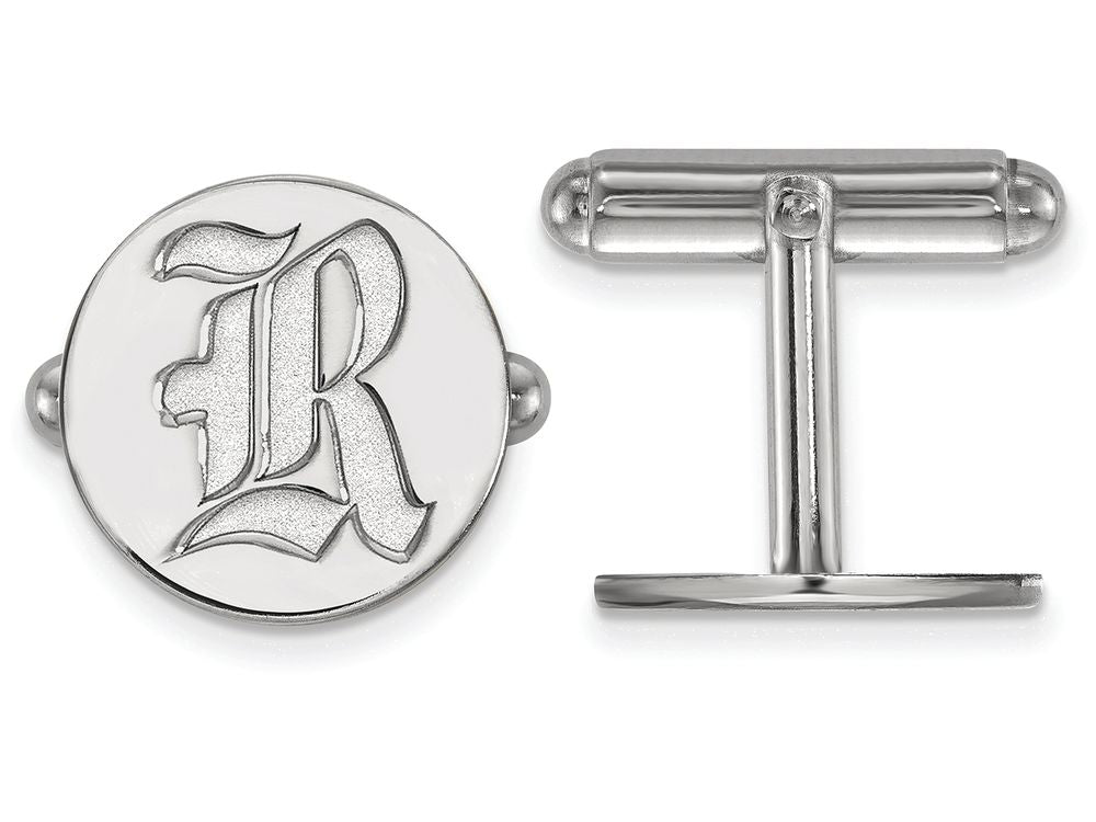 LogoArt Sterling Silver Rice University Cuff Links