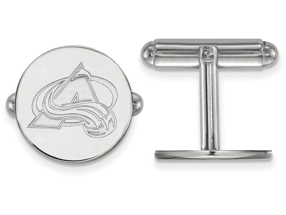 LogoArt Sterling Silver Colorado Avalanche Cuff Links