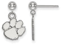LogoArt Sterling Silver Clemson University Earrings Dangle Ball