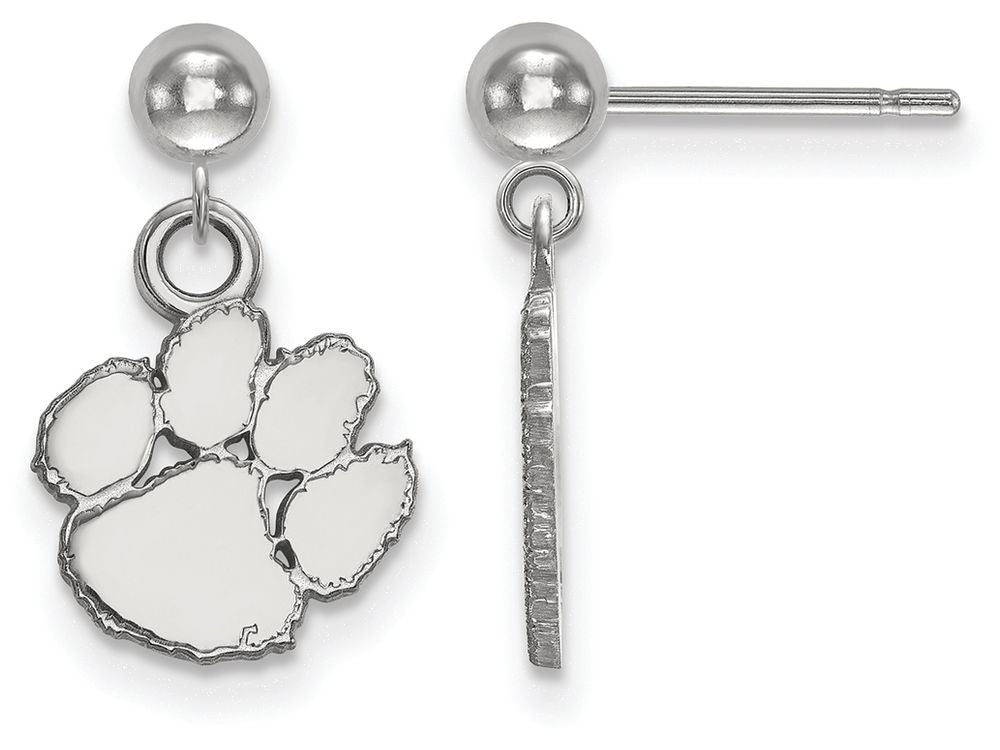 LogoArt Sterling Silver Clemson University Earrings Dangle Ball