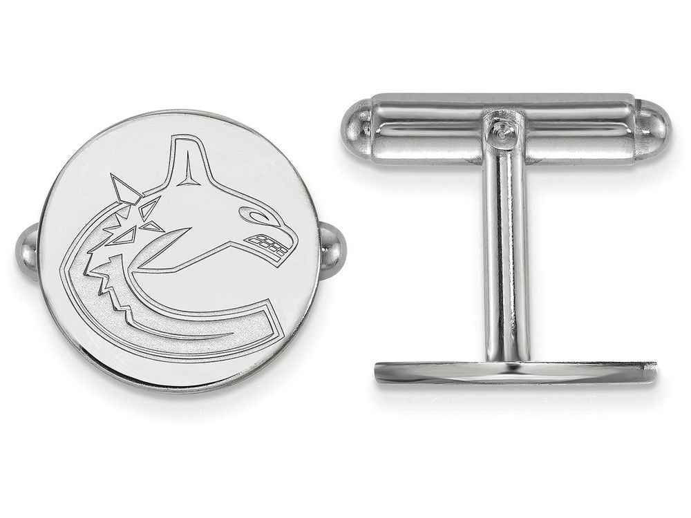 LogoArt Sterling Silver Vancouver Canucks Cuff Links