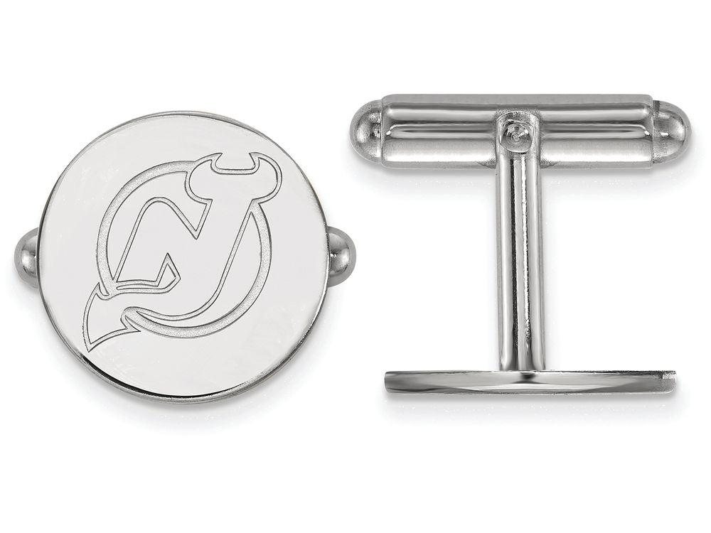 LogoArt Sterling Silver New Jersey Devils Cuff Links