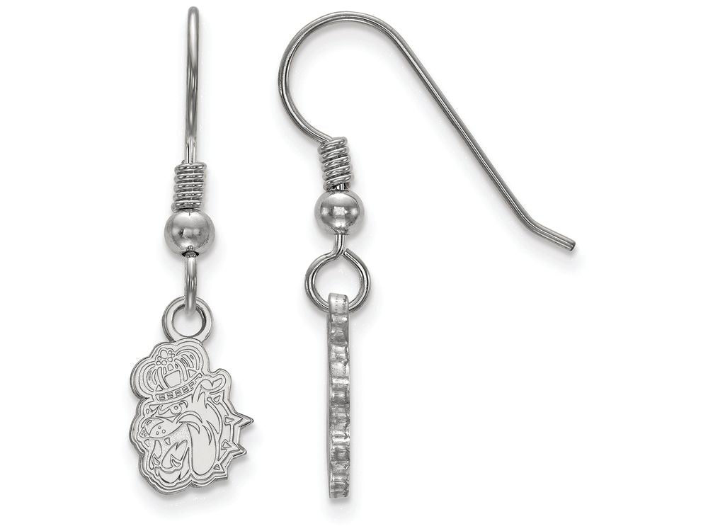 LogoArt Sterling Silver James Madison University Xs Dangle Earrings Wire