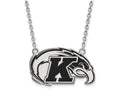LogoArt Sterling Silver Kent State University Large Enamel Pendant Necklace