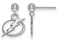 LogoArt Sterling Silver Tampa Bay Ligtning Earrings Dangle Ball