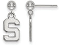LogoArt Sterling Silver Michigan State University Earrings Dangle Ball