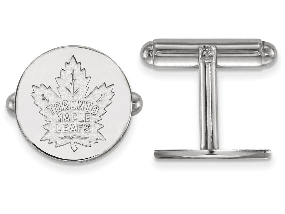 LogoArt Sterling Silver Toronto Maple Leafs Cuff Links