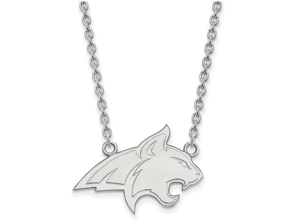 LogoArt Sterling Silver Montana State University Large Pendant Necklace