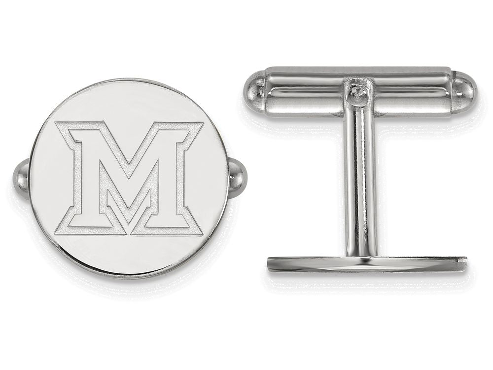 LogoArt Sterling Silver Miami University Cuff Link