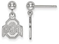 LogoArt Sterling Silver Ohio State University Earrings Dangle Ball