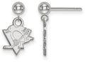 LogoArt Sterling Silver Pittsburgh Penguins Earrings Dangle Ball