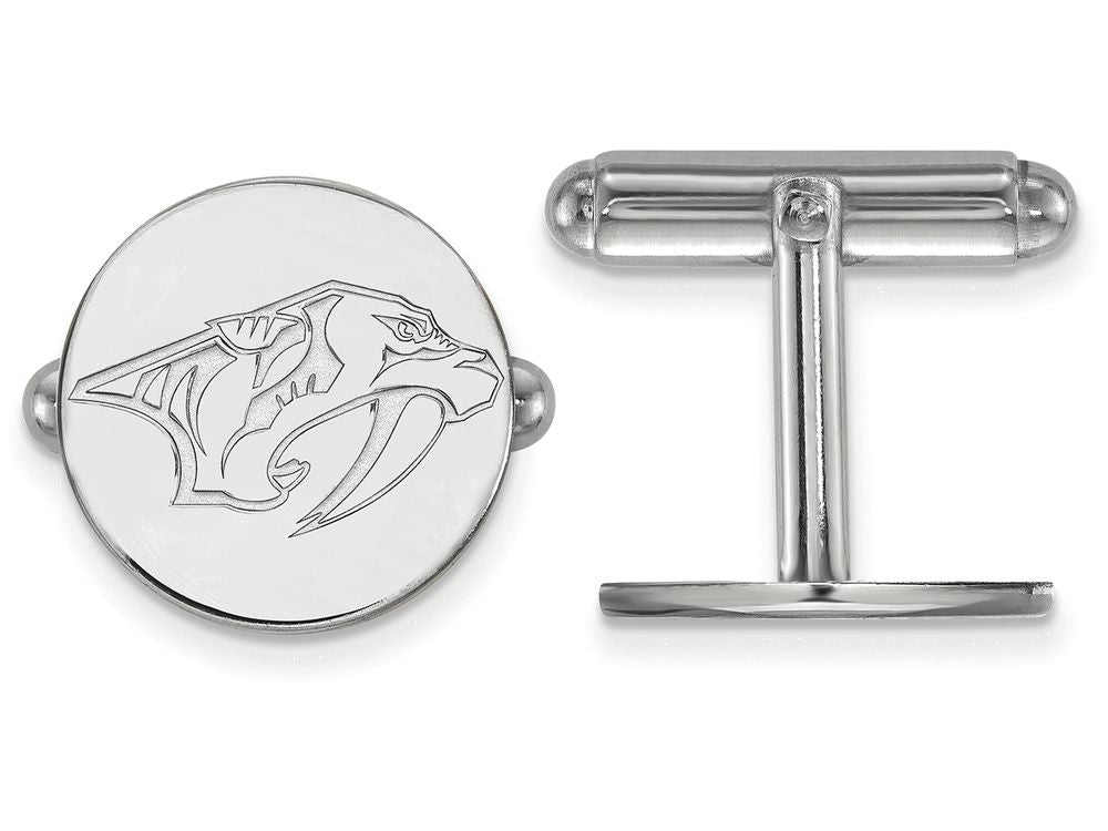 LogoArt Sterling Silver Nashville Predators Cuff Links