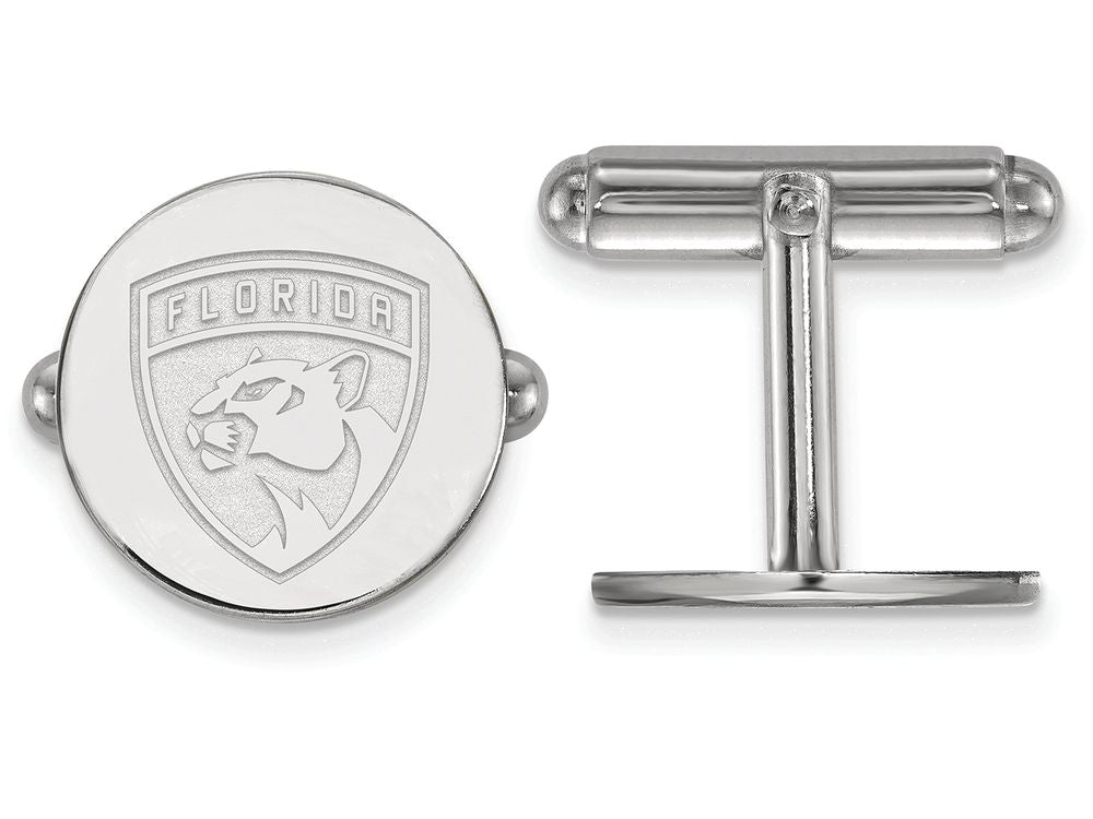 LogoArt Sterling Silver Florida Panthers Cuff Links