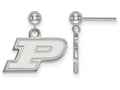 LogoArt Sterling Silver Purdue Earrings Dangle Ball
