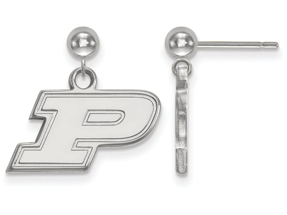 LogoArt Sterling Silver Purdue Earrings Dangle Ball