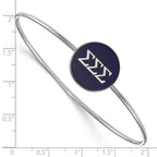 LogoArt Sterling Silver Rutgers Large Enamel Pendant Necklace