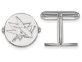 LogoArt Sterling Silver San Jose Sharks Cuff Links