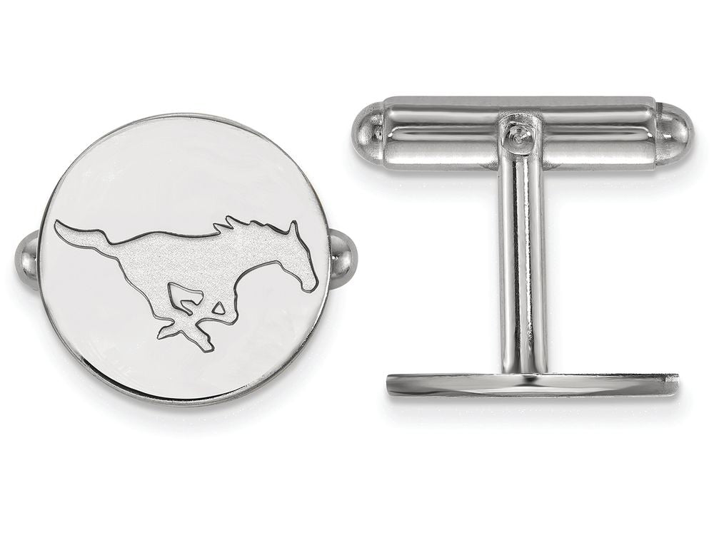 LogoArt Sterling Silver Southern Methodist University Cuff Link