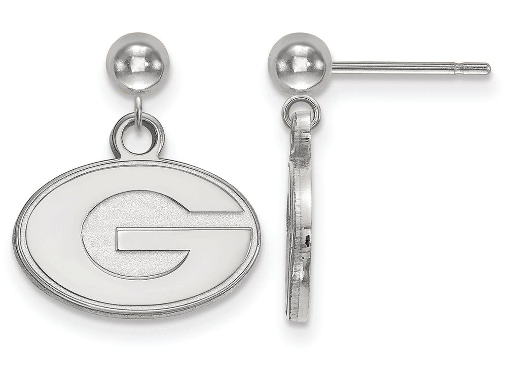 LogoArt Sterling Silver University Of Georgia Earrings Dangle Ball