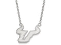 LogoArt Sterling Silver University Of South Florida Large Pendant Necklace