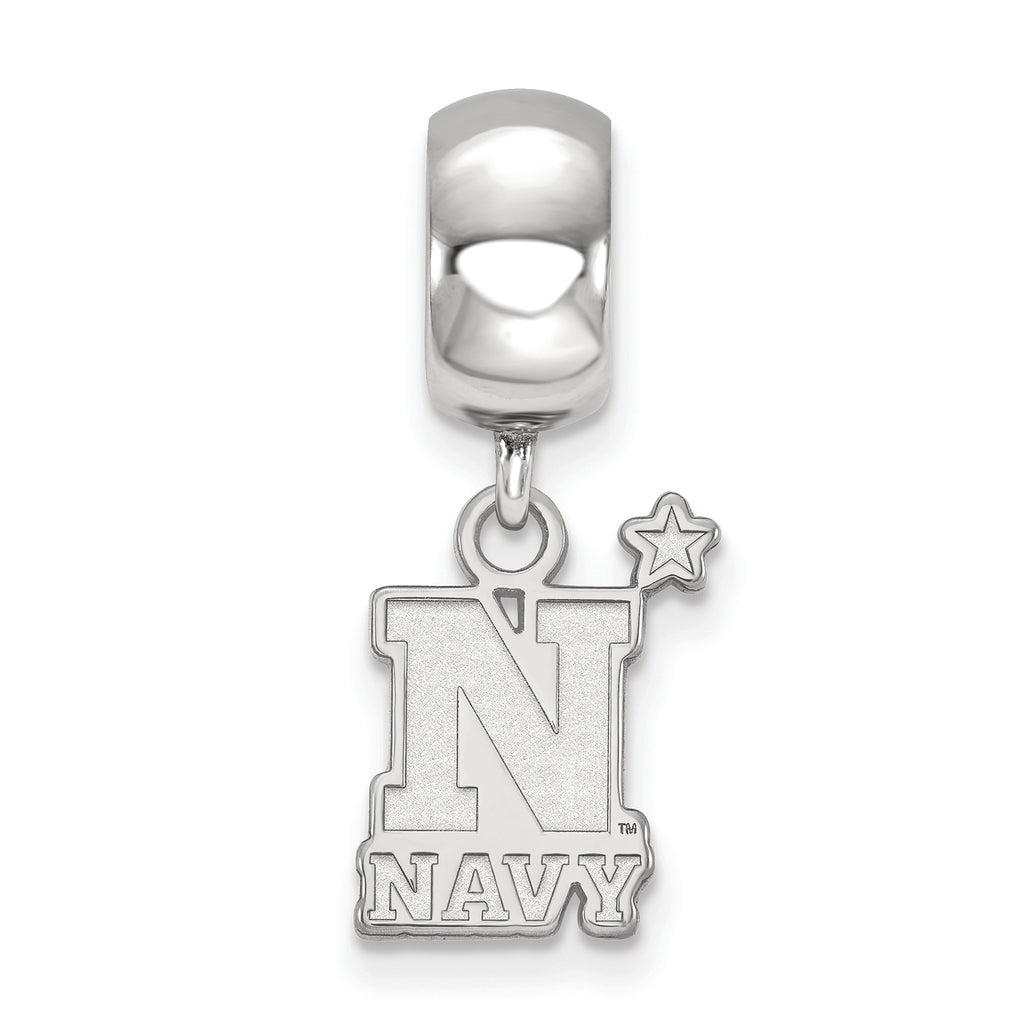 LogoArt Sterling Silver Navy Bead Charm Charm Small Dangle Bead Charm