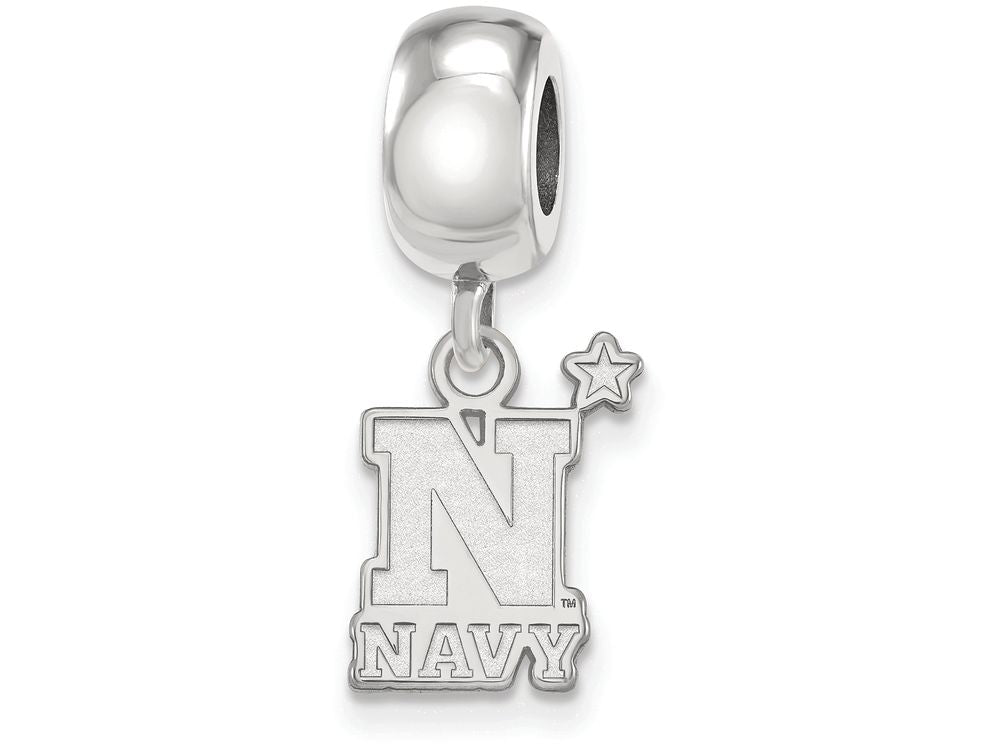 LogoArt Sterling Silver Navy Bead Charm Charm Small Dangle Bead Charm