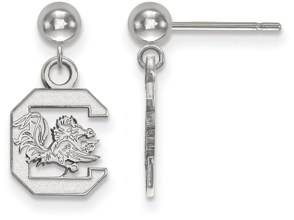 LogoArt Sterling Silver University Of South Carolina Earrings Dangle Ball