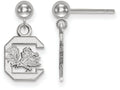 LogoArt Sterling Silver University Of South Carolina Earrings Dangle Ball