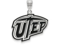 LogoArt Sterling Silver The University Of Texas At El Paso Large Enamel Pendant Necklace