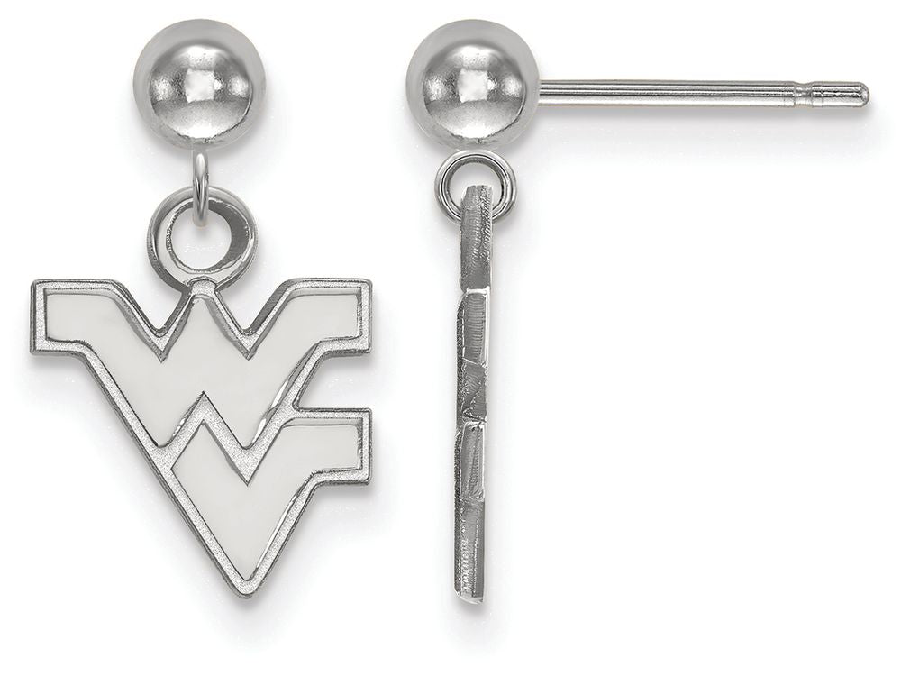 LogoArt Sterling Silver West Virginia University Earrings Dangle Ball