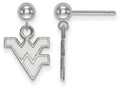 LogoArt Sterling Silver West Virginia University Earrings Dangle Ball