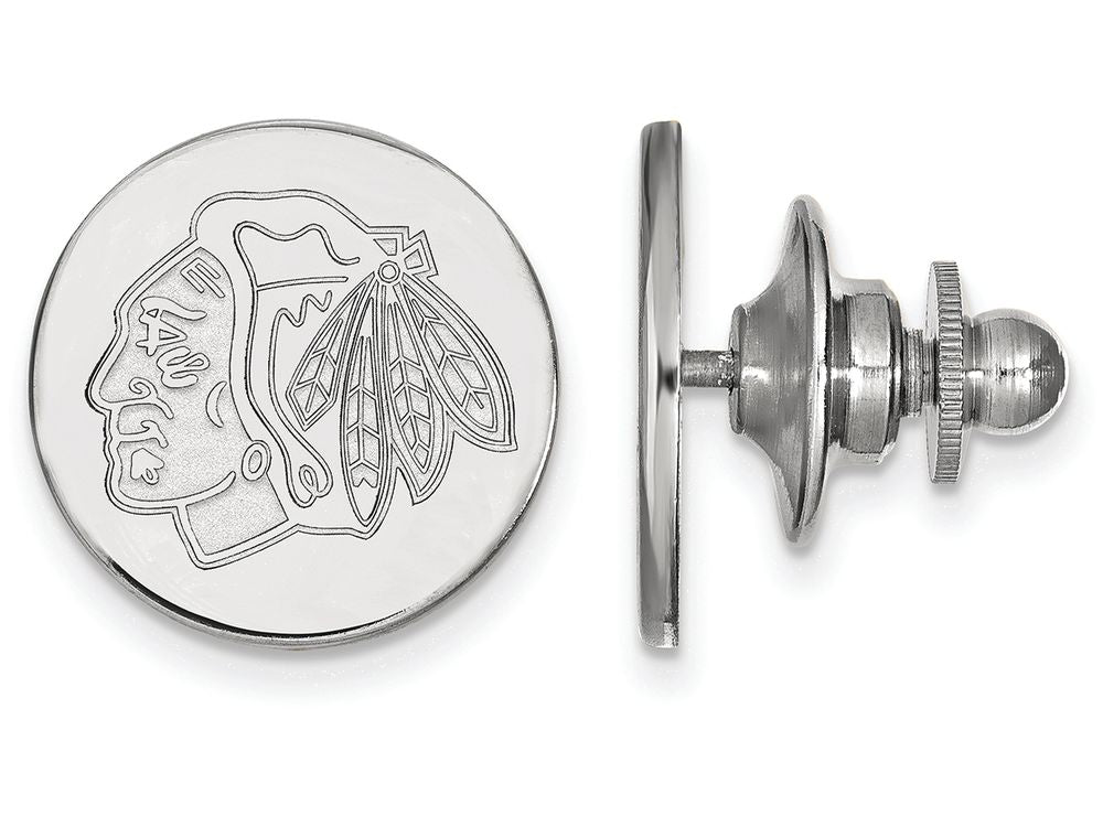 LogoArt Sterling Silver Chicago Blackhawks Lapel Pin