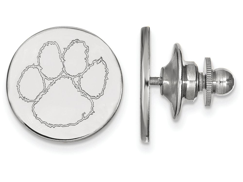 LogoArt Sterling Silver Clemson University Lapel Pin