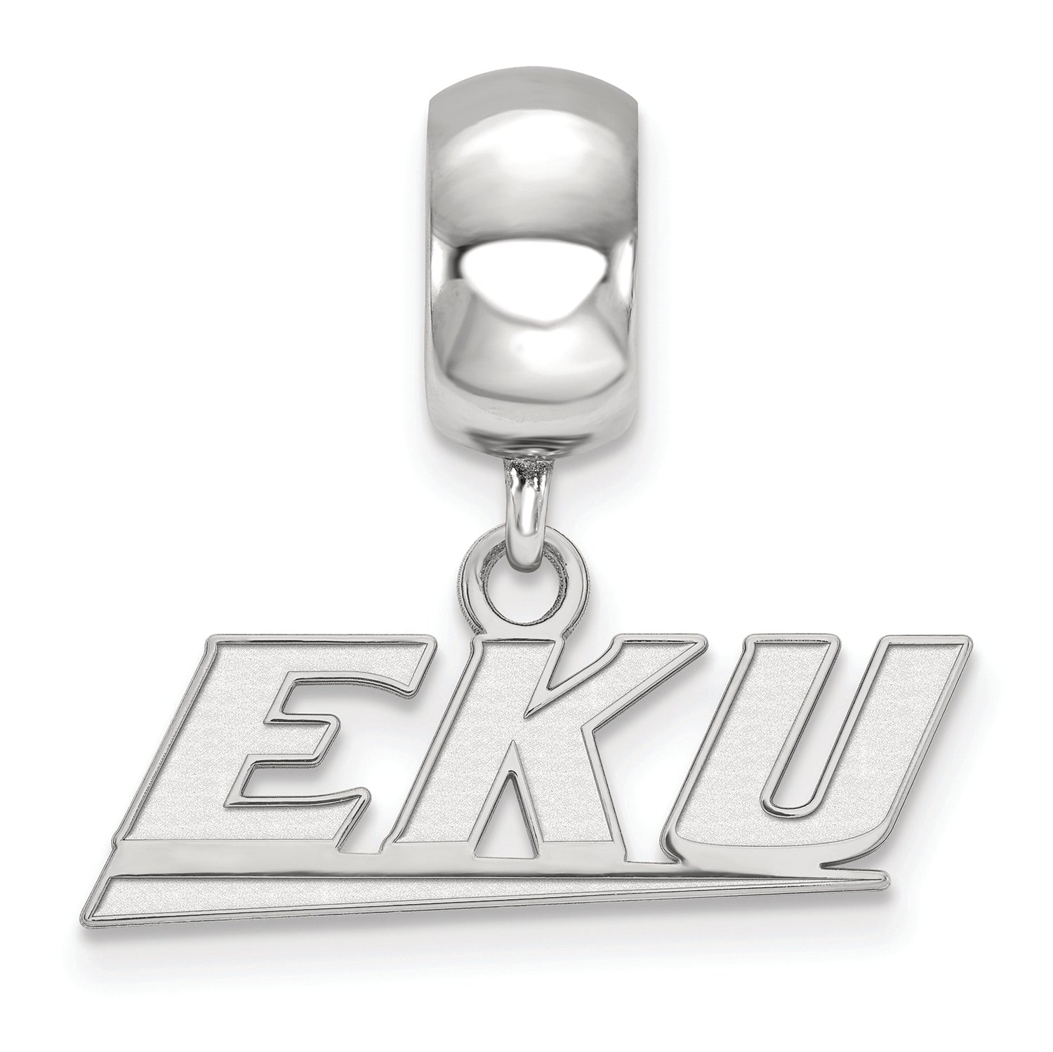 LogoArt Sterling Silver Eastern Kentucky University Bead Charm Charm Xs Dangle Bead Charm