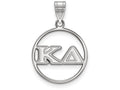 LogoArt Sterling Silver Kappa Delta Small Circle Pendant Necklace