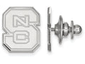 LogoArt Sterling Silver North Carolina State University Lapel Pin