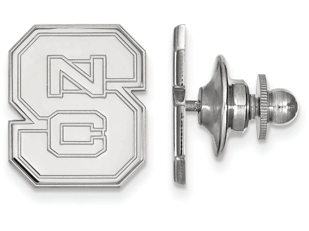 LogoArt Sterling Silver North Carolina State University Lapel Pin