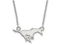 LogoArt Sterling Silver Southern Methodist University Small Pendant Necklace
