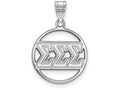 LogoArt Sterling Silver Sigma Sigma Sigma Small Circle Pendant Necklace