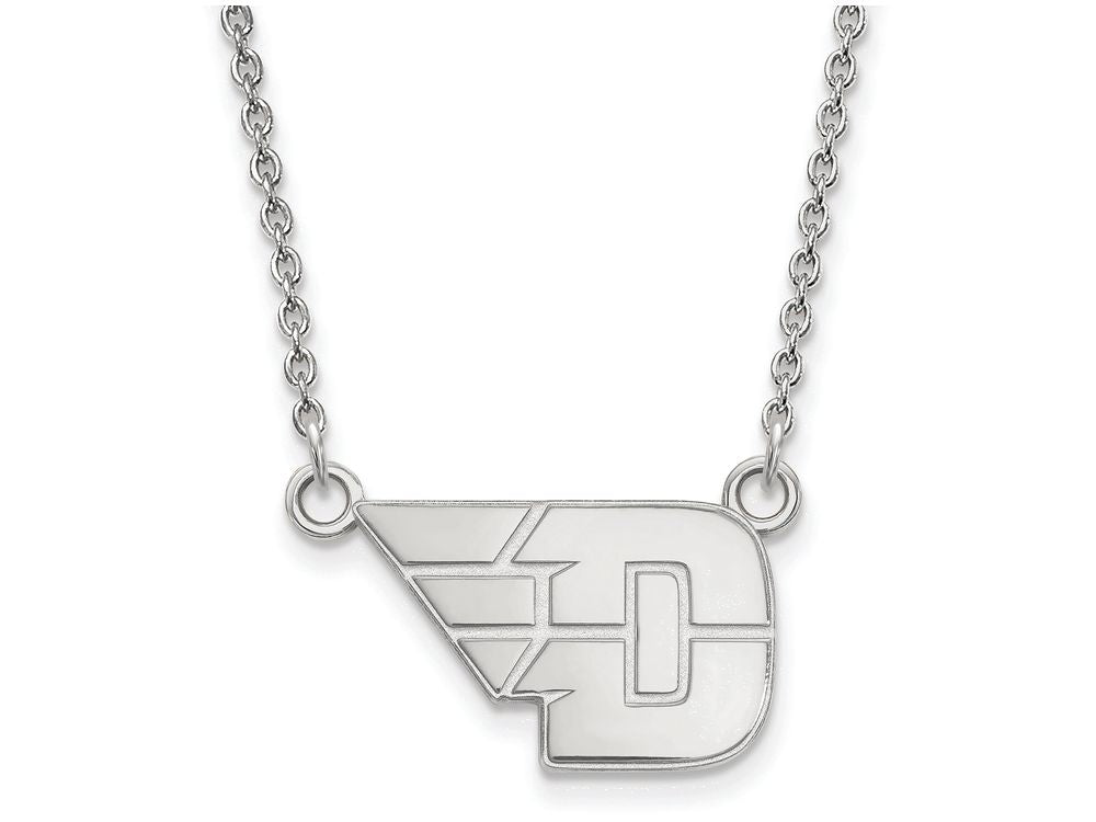 LogoArt Sterling Silver University Of Dayton Small Pendant Necklace