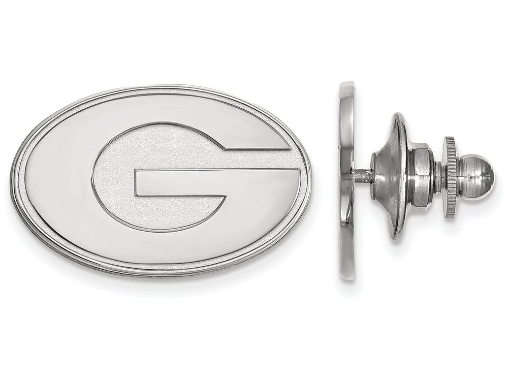 LogoArt Sterling Silver University Of Georgia Lapel Pin