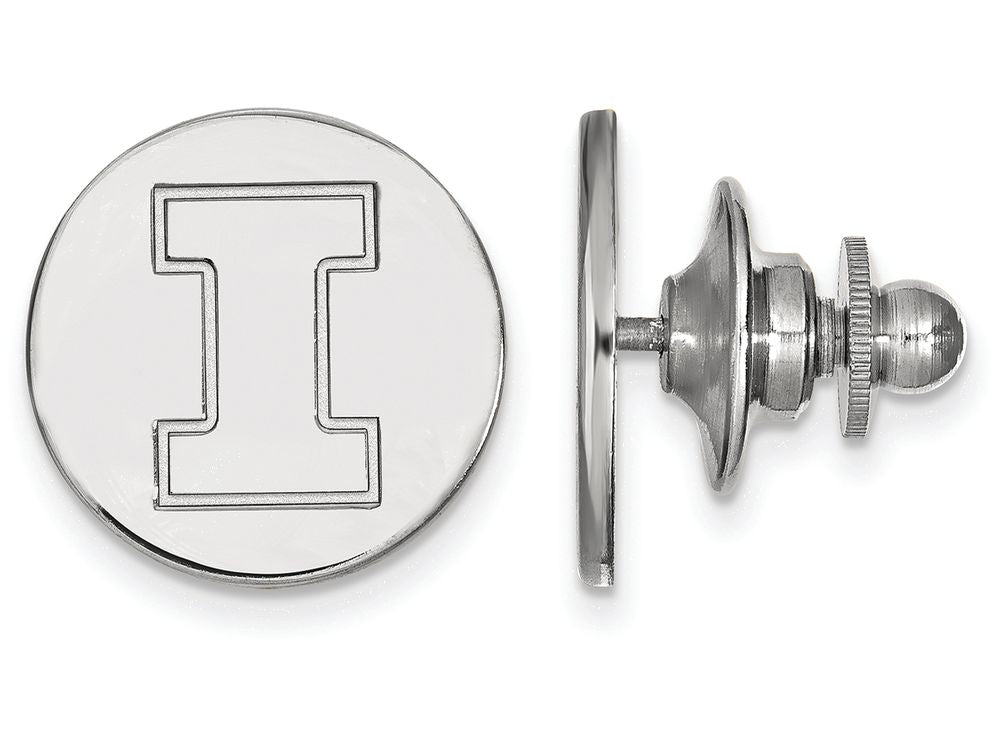 LogoArt Sterling Silver University Of Illinois Lapel Pin