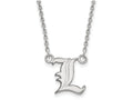 LogoArt Sterling Silver University Of Louisville Small Pendant Necklace