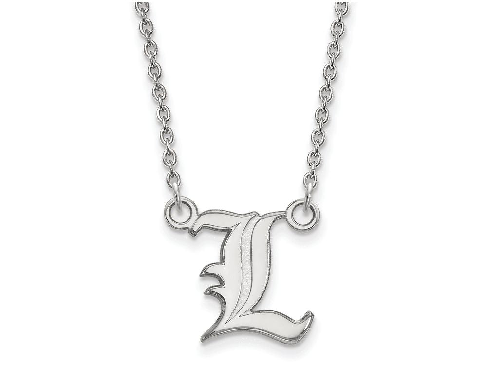 LogoArt Sterling Silver University Of Louisville Small Pendant Necklace