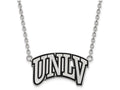 LogoArt Sterling Silver University Of Nevada Las Vegas Large Enamel Pendant Necklace