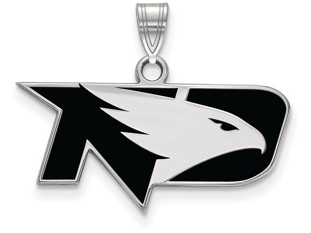 LogoArt Sterling Silver University Of North Dakota Small Enamel Pendant Necklace